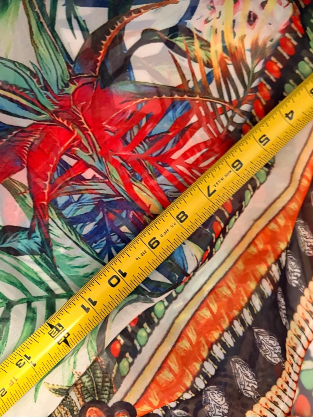 NWT Shahida Parides short swim cover up tropical print deep V-neckline